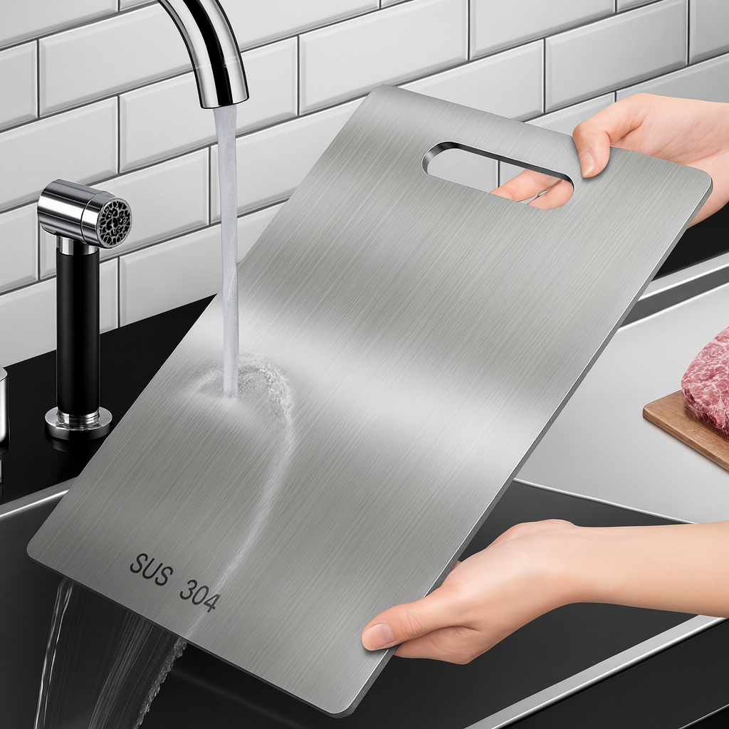Titanium Steel Chopping Board – Hygienic, Durable & Scratch-Resistant