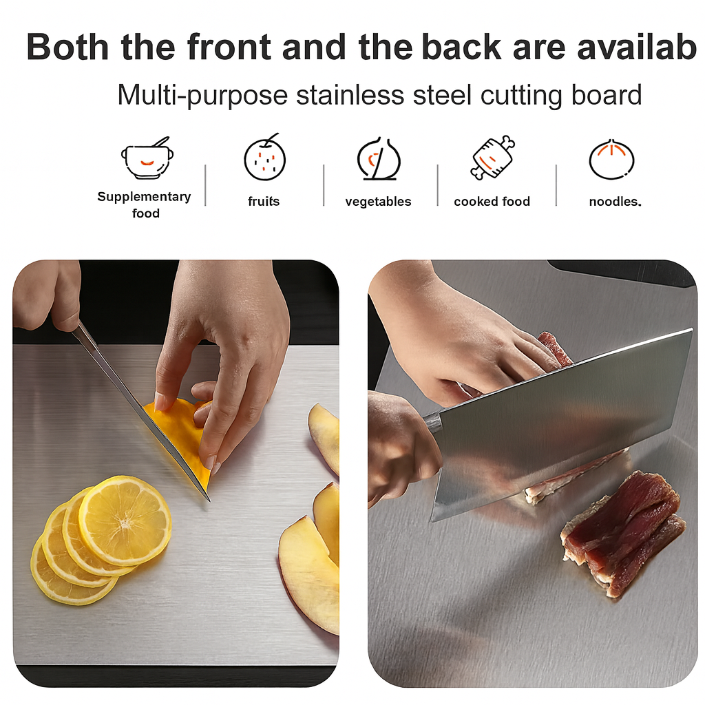 Titanium Steel Chopping Board – Hygienic, Durable & Scratch-Resistant