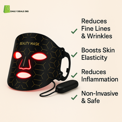 Red Light Therapy Mask For Wrinkles, Acne & Skin Rejuvenation